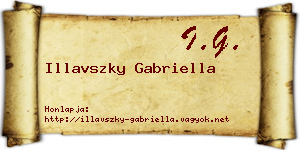 Illavszky Gabriella névjegykártya